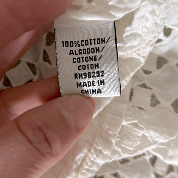 Tibi White Cut Out Button Up Blouse - Picture 8 of 8